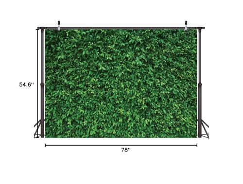 LYWYGG 5X3FT Green Leaves Photography Backdrops Mmicrofiber Nature Backdrop Birthday Background for Birthday Party Seamless Photo Booth Prop Backdrop CP-87-0503 - size: 5X3FT