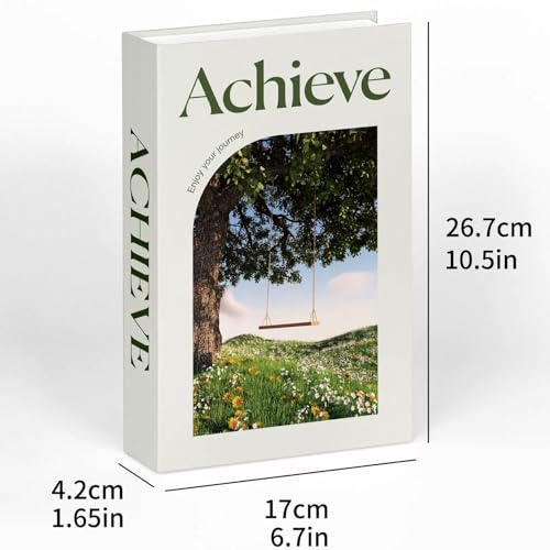 3 PCS Faux Decorative Books for Home Decor-Coffee Table Books Decor-Aesthetic Fake/Faux Books for Decoration,libros Decoration for Coffee Table, Shelf Accessories (Believe Achieve Dream) - color: Believe Achieve Dream