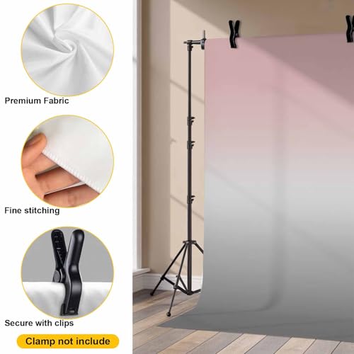 Pink Gray Backdrop for Photography, Gradient Photo Backdrop Portrait Background Party Banner Photo Backgrounds for Studio Booth Props, 8x6ft - color: Pink, size: 8x6FT