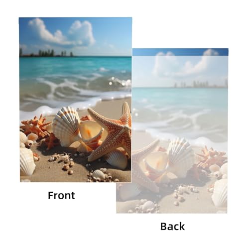 Seashells Starfish on Beach Backdrop Background for Photography 5x7ft Photobooth Professional Photo Backdrop Curtains Video Photography Studio Photo Backgrounds Banner Booth Background Screen Parties - color: Seashells Starfish On Beach