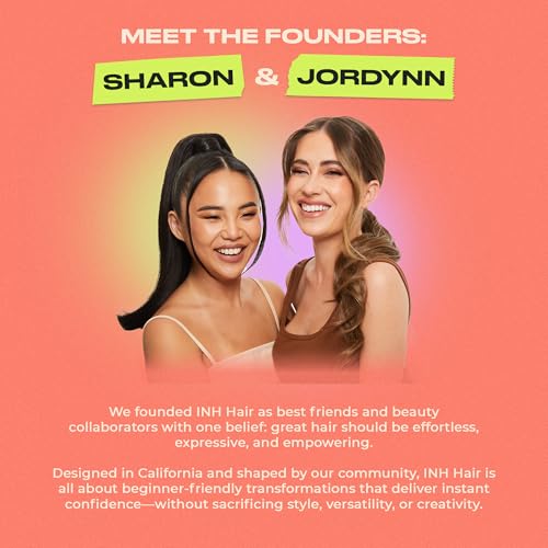 INH Hair Mascara for Flyaways | Quick Slick Hair Finishing Stick for Flyaways, Frizz Control, & Slick Back Look | Non Greasy & Non Comedogenic Smoothing Serum & Frizz Tamer Wand | Peach Tart, 18ml