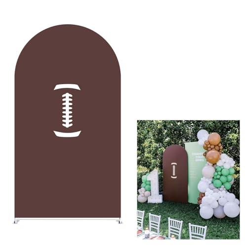 Sports Football Field Birthday Party Arch Backdrop Cover Decors Arch Stand Covers for Boys American Football Lace Baby Shower Balloons Parties (4X7.2ft,GX2825) - color: GX2825, size: 4X7.2ft