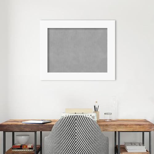 Amanti Art White Framed Magnetic Board 23x29 Medium Vision Board for use with Magnets, 100% Metal Sheet to Display Items as Office Decor or for Home Organization in mudroom, Kitchen or Kids Room - color: Basic White, size: 29"W x 23"H
