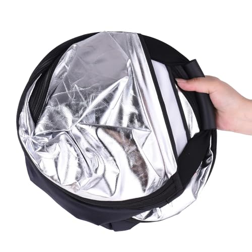 REFLEX CAMERA 5-in-1 Triangle Photography Reflector 80cm | Gold Silver White Transparent Black | Single-Hand Grip | Portable Durable Light Reflector with Carrying Case (80cm (31.5in)) - size: 80cm (31.5in)
