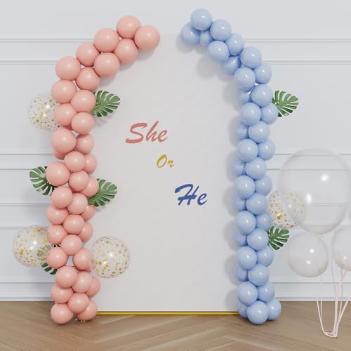 UDEAR 7.2FT Metal Arch Stand with White Cover, Arc Design with Fitted Cover, for Weddings, Parties, Baby Showers, Climbing Plants, Photo Backdrops - color: Gold with White Cover, size: 7.2FT