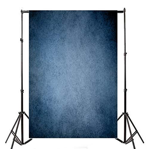 Laeacco 3x5ft Vinyl Backdrop Photography Background Blue Designed Grunge Background Vintage Abstract Texture Blue Paint Wall Blurred Color Baby Children Adult Portrait Backdrop Photo Studio Prop