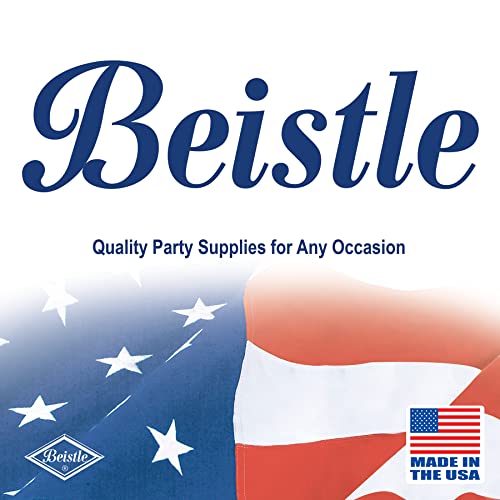 Beistle 3-D Tiki Bar Prop – Large Corrugated Cardboard Luau Display, 6' 11" x 7' 3" Life Size Hawaiian Themed Beach Party Decoration with Floral Details and Sign, Assembly Required