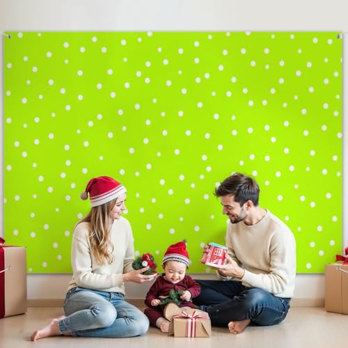 5x7ft Photography Backdrop Polka Dot Bright Green White Photo Backdrop Photography Background for Photoshoot Portrait Video Party Photo Studio Prop Booth - color: Color3