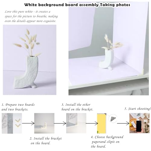 11PCS Large 24x24IN Photo Backdrops Board with Light Cone Kits, Photography Backdrop Seamless Flat Lay Paper, Light Cones, Brackets Clips Props Shoot for Jewlery Cosmetics Food Make-up - color: black yellow