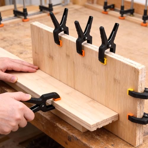 30 Pack Plastic Spring Clamps Wood Clamps for Woodworking 3.5 inch Heavy Duty Clips Spring Clips Backdrop Clips Crafts Balloon Arch Tarp Small Clamp for Backdrop Stand Home Photography - color: Yello, size: 3.5 inch_30pcs