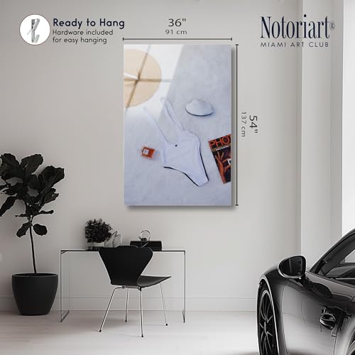 Beach Day Flat Lay Acrylic Print Fashion Photography by Notoriart, Ready to Hang, 36 x 54 - size: 54"L x 36"W