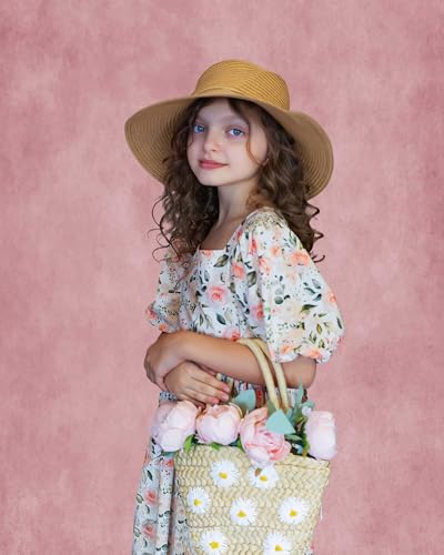 8X12FT Abstract Pink Portrait Photography Backdrops with Pocket on Top for Professional Photo Studio Booth Props - color: Pink, size: 8’x12‘