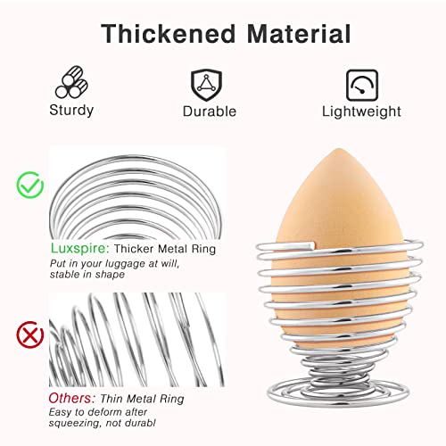 Luxspire Beauty Sponge Blender Holder, Sponge Makeup Blender Holder, Makeup Powder Puff Sponge Holder Beauty Tool Dryer Drying Rack Egg Powder Puff Display Stand - Silver - size: 1 Count (Pack of 1)