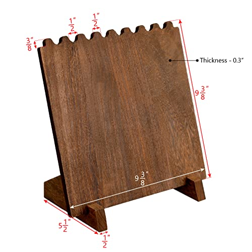 Ikee Design Set of 2 Wood Necklace Jewelry Display Stand for 8 Necklaces, Necklace Display Holder Organizer, Brown Color - color: Brown