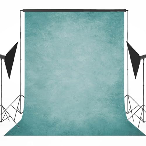 Mocsicka Cyan Photography Backdrops Texture Abstract Photo Backdrop Vintage Headshot Portrait Background for Photography Studio Props(Cyan, 5x7ft) - color: Cyan, size: 5x7ft