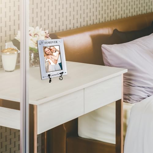 Forever Friends Picture Frame,Women Friend Bestie, 4 x 6 Picture Frame with Stand for Tabletop Display.(Light Purple Vertical Portrait) - color: Frame21