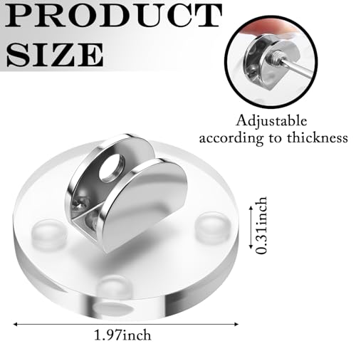 Kathfly 4 Pcs Mini Acrylic Adjustable Glass Display Stands Easel for Glass Art Creations Stained Ceramic Tiles Plaques for Picture Collectibles Ceramic Tiles Photo Office Trade Show Office or Home - color: transparent, size: 5 x 5 x 1.5 cm