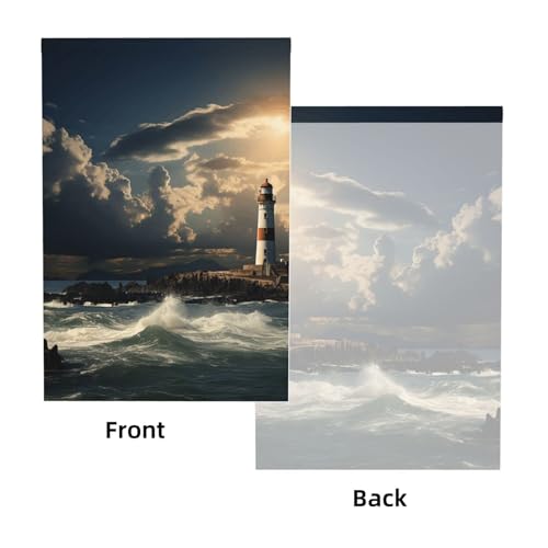 Old Lighthouse by The Sea Backdrop Background for Photography 5x7ft Photobooth Professional Photo Backdrop Curtains Video Photography Studio Photo Backgrounds Banner Booth Background Screen Parties - color: Old Lighthouse By The Sea