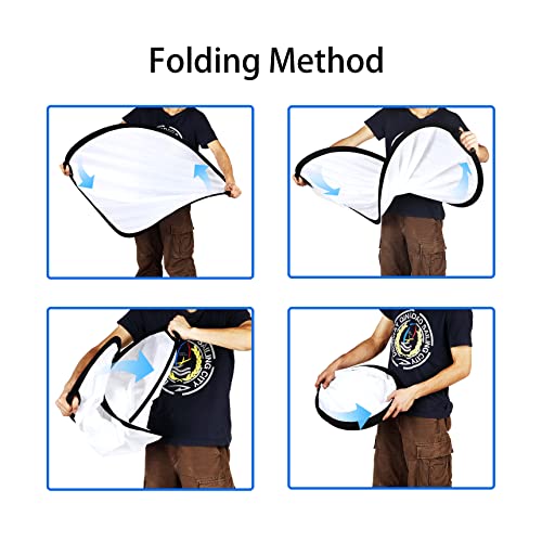 Selens 43 Inch (110cm) Photography Reflector, Collapsible Light Reflector with Carrying Case, 5 in 1 Reflector for Photography Photo Studio Lighting -Translucent, Silver, Gold, White and Black - size: 43 Inch