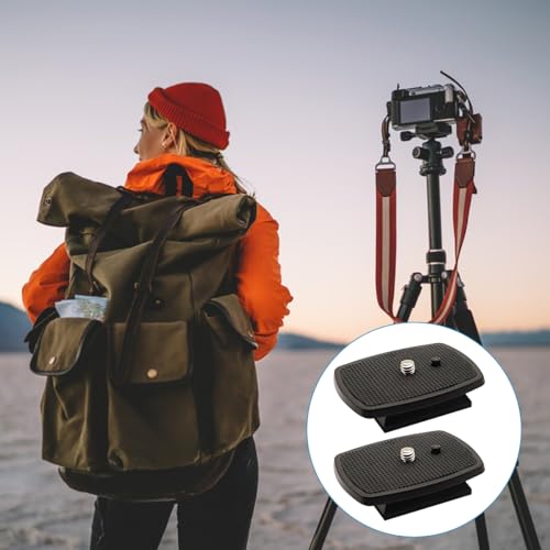 42mm (1-5/8") Quick Release Plate, Universal Tripod Mount Adapter with Non-Slip Grip for 42x42mm Square Socket Tripod Heads - size: 42 mm