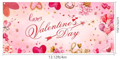 Happy Valentine's Garage Door Cover Decoration Background Blush Pink Pastel Love Balloon Sweetheart Bridal Shower Party Supplies Banner Photography Background Banner Cover - color: Pink2, size: 7X8