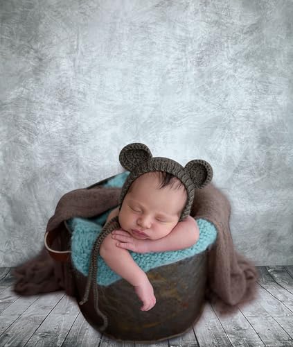 Professional Abstract Portrait Photography Backdrop,Wall with Wood Floor Backdrop for Kids Photography Baby Newborn Cake Smash Photo Shoots Hypoallergenic Fabric Photography Props(Grey-6x9ft) - color: Grey, size: 6'(W)x9'(H)