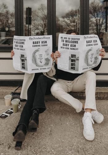Custom Announcement Newspaper - For Pregnancy Birthday Prop