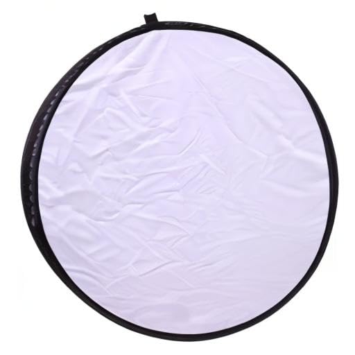43"/110cm 5-in-1 Light Reflector for Photography Collapsible Multi-Disc Round with Bag - Translucent, Gold, Silver, Black and White for Studio Photography Lighting and Outdoor Lighting - size: 43inch 5in1