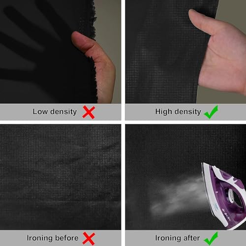 Aimosen 10x10 FT Black Backdrop Background for Photography, Large Photo Backdrop Curtain Drapes, High Density Polyester Fabric Screen for Party Portrait Photoshoots Booth Video Studio - color: Black