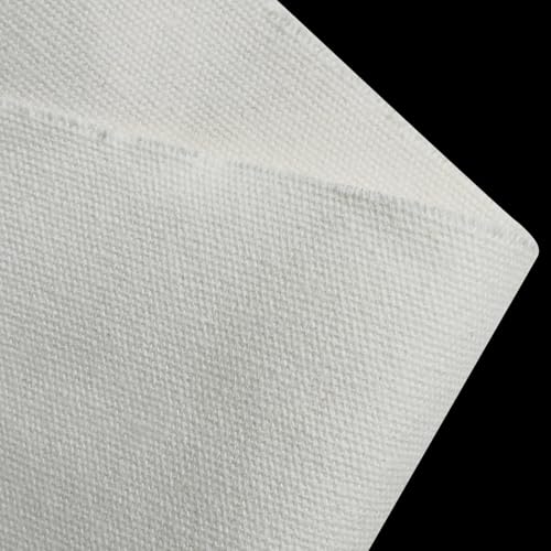 10oz Heavy Duty Cotton Canvas Fabric 60" x 80", Thick Cotton Duck Cloth for Painting, Sewing, Crafts, Tote Bags, Embroidery, Home Decor, Drop Cloth (White) - color: White, size: 60" x 80"