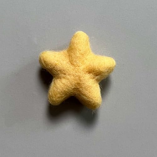D&J DON&JUDY 7pcs Pack Newborn Handmade Wool Felt Heart Shape Photography Studio Prop (Rainbow Star)