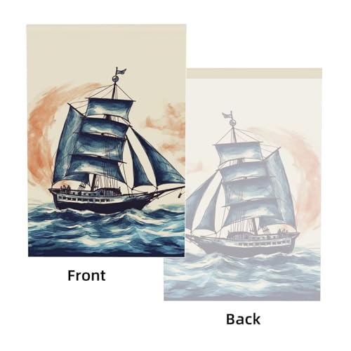 Nautical Sailboat Backdrop Background for Photography 5x7ft Photobooth Professional Photo Backdrop Curtains Video Photography Studio Photo Backgrounds Banner Booth Background Screen Parties - color: Nautical Sailboat