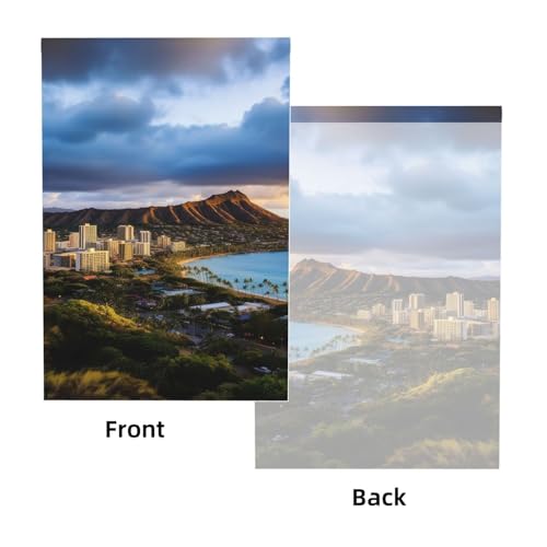Hawaii Skyline Diamond Head Volcano Backdrop Background for Photography 5x7ft Photobooth Professional Photo Backdrop Curtains Video Photography Studio Photo Backgrounds Banner BoothScreen Parties - color: Hawaii Skyline Diamond Head Volcano