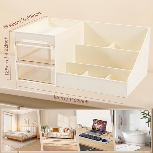 EXIN DECHEN Cologne Organizer for Men,Cologne Stand,Shelves for Perfumes,Organizador de Perfumes,Estante para Perfumes,Dresser Organizer Countertop,Mens Bedroom Essentials,Gifts for Men - color: white