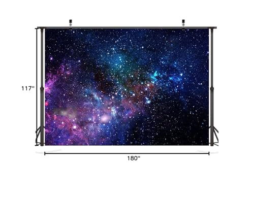 15x10ft Fabric Starry Outer Space Backdrop Photography Universe Milky Way Stars Background Galaxy Nebula Decorations Kids Adult Birthday Party Backdrop Baby Shower Photoshoot Studio Props - size: 15x10FT