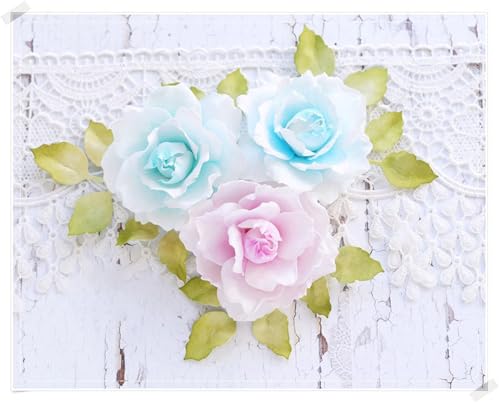 Scrapbooking Die-Cuts for Card Making, Christmas Metal Cutting Dies, Paper Craft Punch Template, Background Embossing Stencils, DIY Album Décor (Flower E) - color: Flower E