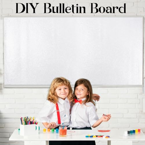 gisgfim 16" x20ft Glitter Bulletin Board Paper Roll Sparkle Color Bulletin Board Background Poster Paper Non Fading Gift Wrapping DIY Art Crafts for Office Classroom Decoration, White - color: White