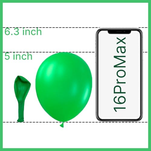 PartyWoo Green Balloons 50pcs 5 Inch Green Latex Helium Balloons for Birthday Baby Shower Graduation Engagement Wedding Dinosaur Jungle Golf Football Baseball Theme Party Decorations Green-Y24 - color: Green-y24, size: 5 inch
