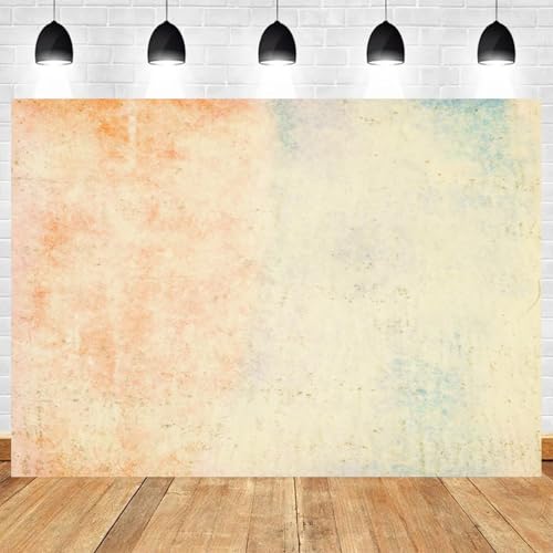5x3ft Vintage Watercolor Abstract Backdrop with Soft Pastel Orange and Blue Gradient Distressed Textured Background for Photography Portrait Photoshoot Studio Aesthetic Boho Neutral Banner - color: color 24, size: 5x3ft