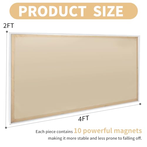 Torixqi 2pcs Fluorescent Light Covers - Light Covers for Ceiling Lights Classroom, Magnetic Light Filters for Office, Hospitals, Home 4 x 2 Feet (warm yellow) - color: warm yellow