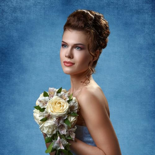 Blue Photography Backdrops for Photoshoot, Vintage Abstract Portrait Photo Backdrop, Photo Booth Props 5x7ft - color: Blue, size: 5x7 FT