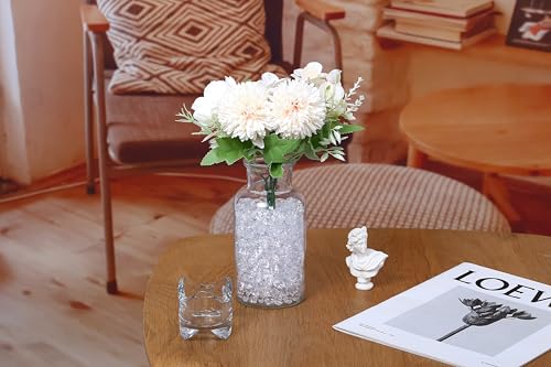 LAIDANLA 500PCS Fake Ice Cubes Clear Acrylic Gems Vase Fillers for Centerpiece Plastic Diamonds Fake Crushed Rocks DIY Party Table Scatter Prop Wedding Decoration Accessories - color: Clear