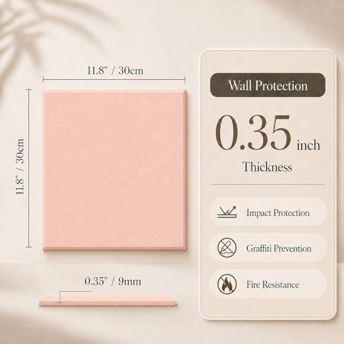 Large Cork Boards for Walls – 36" x 24" Self Adhesive Felt Wall Tiles, Ideal for Office Black Bulletin Board, Easy to Install Pin Board Photo Board(Blush Pink) - color: Blush Pink, size: 24" X 36"