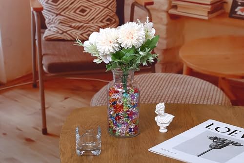 LAIDANLA 500PCS Acrylic Gems Multicolor Vase Fillers Fake Ice Cubes Plastic Gemstones Sensory Bin Filler Fake Diamonds Crushed Rocks for DIY Craft Wedding Party Centerpiece Table Scatter Prop - color: Multicolor