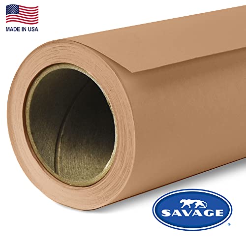 Savage Seamless Paper Photography Backdrop - Color #76 Mocha, Size 86 Inches Wide x 36 Feet Long, Backdrop for YouTube Videos, Streaming, Interviews and Portraits - Made in USA - size: 86 in X 36 Ft