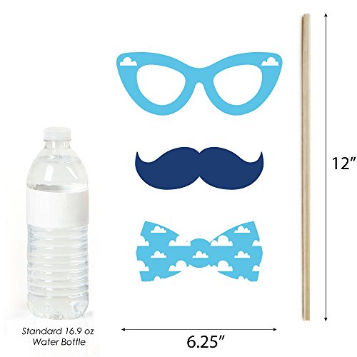 Big Dot of Happiness Taking Flight - Airplane - Vintage Plane Baby Shower or Birthday Party Photo Booth Props Kit - 20 Count