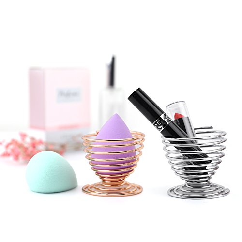 Luxspire Beauty Sponge Blender Holder, Sponge Makeup Blender Holder, Makeup Powder Puff Sponge Holder Beauty Tool Dryer Drying Rack Egg Powder Puff Display Stand - Silver - size: 1 Count (Pack of 1)