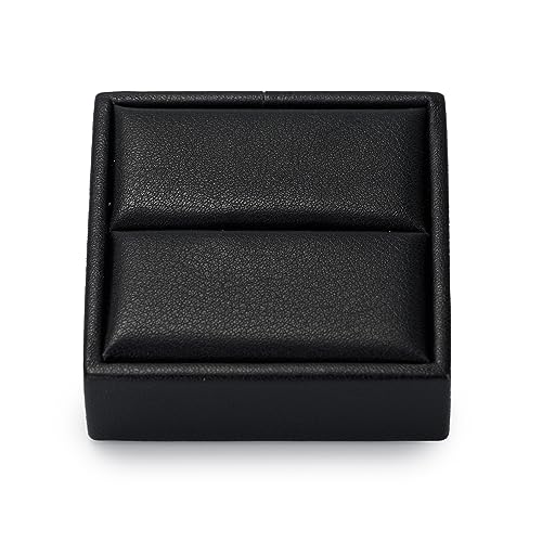PU Leather Ring Stand Ring Display Holder Showcase Block Jewelry Storage Stand for Shows (Black) - color: Black, size: Ring Stand