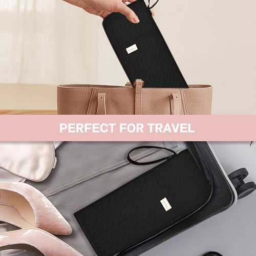KarSyon Hot Tools Organizer Heat Resistant Mat Case Hair Tools Holder Travel Bag Portable Hair Styling Tools Cover Pouch for Curling Iron,Flat Iron,Hair Straightener (Black) - color: Black
