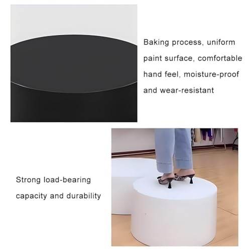 Large Round Pedestal Stands for Clothing Displays - Bridal Shop Platform Base Risers, Cylinder Display Risers for Mannequins & Photography Props, Step Plinths for Showcasing - size: 50x25cm/19.7x9.8in